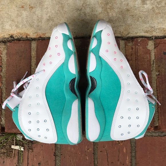 jordan 13 green and pink